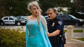 BUSTED! Frozen's Elsa ARRESTED, accused of freezing a fountain in South Carolina!