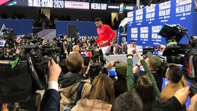 Giannis Antetokounmpo draws a global crowd at NBA All-Star Media Day in Chicago