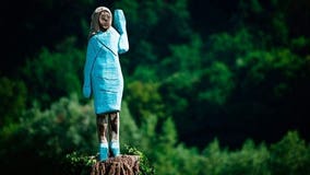 Melania Trump statue in Slovenia set on fire on 4th of July; suspects sought