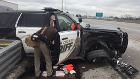 Squad struck on I-94 at Waukesha-Milwaukee County line, 1 in custody for OWI