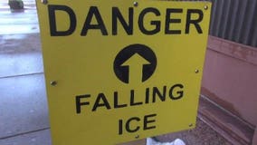 Falling ice poses hazard for people in downtown Milwaukee