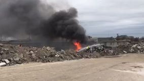 Crews called out to fire at recycling yard near 35th and Townsend