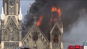 Lawsuit says Trinity Lutheran Church fire caused by grinder use on roof; damage estimated at $24M+