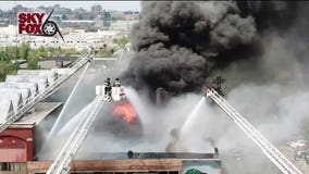 Firefighters battle 3-alarm blaze near 14th and National in Milwaukee