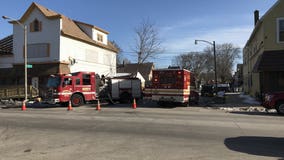 Milwaukee firefighters battle house fire near 17th & Mitchell