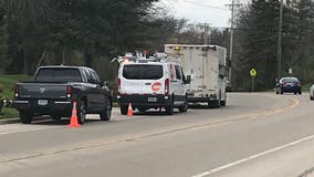 Contractor grading driveway struck natural gas line in Fox Point