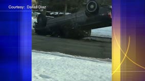 Office furniture truck involved in series of crashes near 20th and College