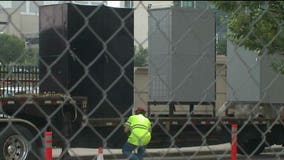 Two generators unloaded to serve as power source for Courthouse