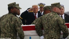 President Trump salutes remains of 4 Americans killed in Syria attack