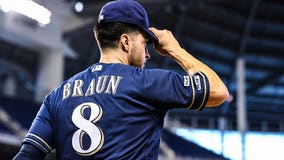 Brewers OF Ryan Braun to miss next 2 games with left calf strain