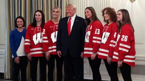 President Trump meets at WH with 22 college champion teams, including Badgers women's hockey