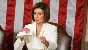 Pelosi defends speech-ripping as protesting 'falsehoods'