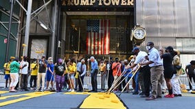 Black Lives Matter mural painted in front of Trump Tower in Manhattan