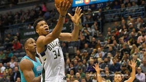 Giannis Antetokounmpo powers Bucks past Hornets 103-94