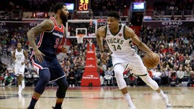 Giannis, Bledsoe help Bucks rally past Wizards, 110-103