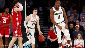 No. 2 Michigan State wins 13th in row, beats Wisconsin 63-60