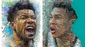 Marvelous mosaics: Artist creates unique portraits of Giannis Antetokounmpo, Bucks using maps