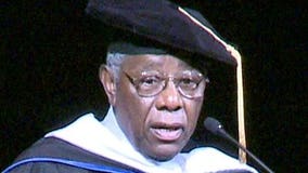 Hank Aaron addresses graduates at Marquette commencement