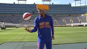 Watch: Harlem Globetrotters star sinks trick shot from roof of Lambeau Field