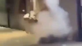 Shocking video shows homeless man set on fire with fireworks in New York