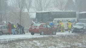 Multiple pileup crashes temporarily closed I-94 WB near Deerfield in Dane County