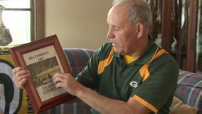 John Matthews says he was at the "Ice Bowl," and he has a piece of the goal post to prove it!