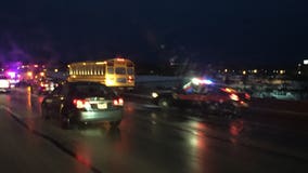 No one hurt in crash involving school bus, minivan on I-43 north of Capitol