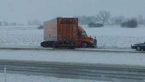 Jackknifed semi partially blocks on-ramp on Hwy. 41 near Hwy. 67