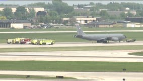 Officials: Military aircraft makes emergency landing after possible lightning strike