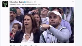 Awkward! Mom and son end up on ‘Kiss Cam’ at Milwaukee Bucks game