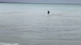 Viewer Submission: Surfing on Lake Michigan