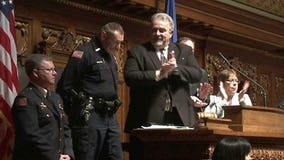 Oak Creek's Lt. Murphy, Ofc. Lenda honored at state Capitol