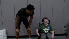 Giannis Antetokounmpo, Bucks 'Make-A-Wish' come true for 12-year-old fan