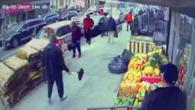 Watch: New York man armed with bicycle seat defends teen attacked by group of people