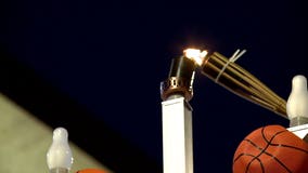 Menorah lighting ceremony held on 1st night of Hanukkah outside Fiserv Forum