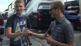 Young man with autism, a hero to many, reunited with his hero -- NASCAR driver Kasey Kahne!