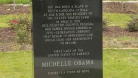 Monument to Michelle Obama's ancestor knocked down