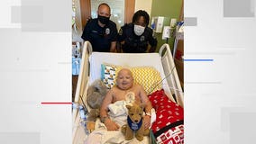 MPD officers pay surprise visit to 11-year-old boy battling rare cancer