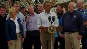 President Barack Obama tours Oklahoma tornado damage