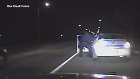 "Are you nuts?" Dashcam video captures man punching Oak Creek officer in the face