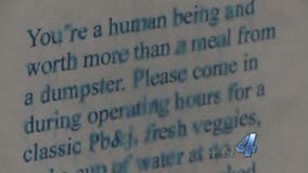 "It hurt me that someone had to do that:" Restaurant owner leaves touching note for dumpster diver