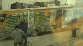 Bears/Packers bus envy in Lambeau Field parking lot