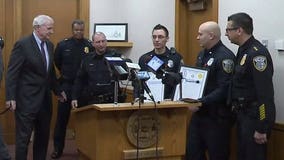 "It was the right thing to do:" Milwaukee mayor honors officers who rescued teens from burning car