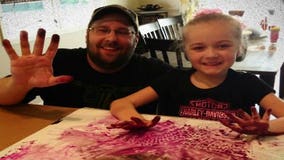 Reagan Imhoff and local artist co-create Harley painting