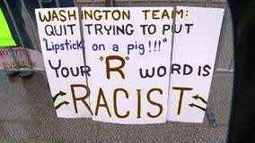 Protests as Washington Redskins arrive at Lambeau Field Sunday