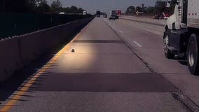 'Unavoidable accident:' Driver hits chunk of concrete on I-94, blows out tire