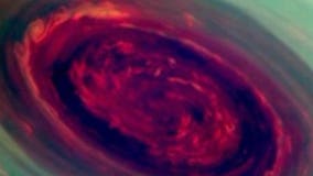 Spacecraft returned stunning image of hurricane on Saturn