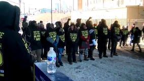 Arrests made as Black Lives Matter protesters blocked light-rail line ahead of Super Bowl