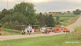 Motorcycle operator, passenger ejected after tire blew on State Highway 33 in Dodge County