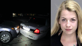 Texas student crashes SUV into patrol car after taking topless Snapchat selfie, police say